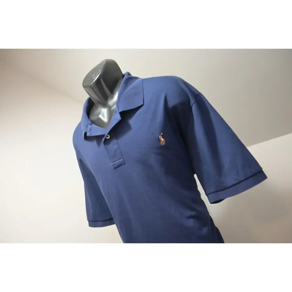 Polo Ralph Lauren Golf Polo‎ Pima Soft Touch Short Sleeve Blue Men 2XB 2XL Big
